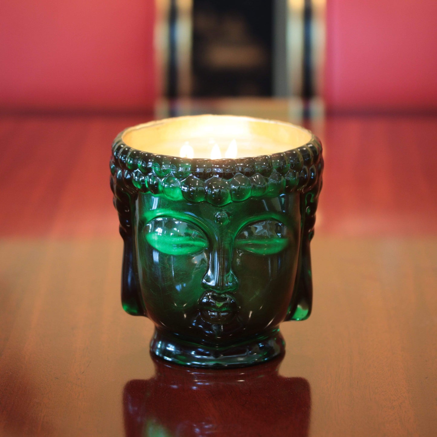 Cleopatra | 24K Gold Emerald Green Glass Buddha Royale