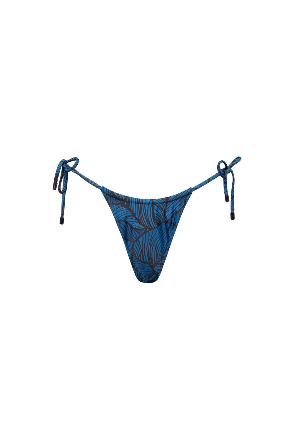 Waikiki String Tie Bikini Bottom Blue Leaf