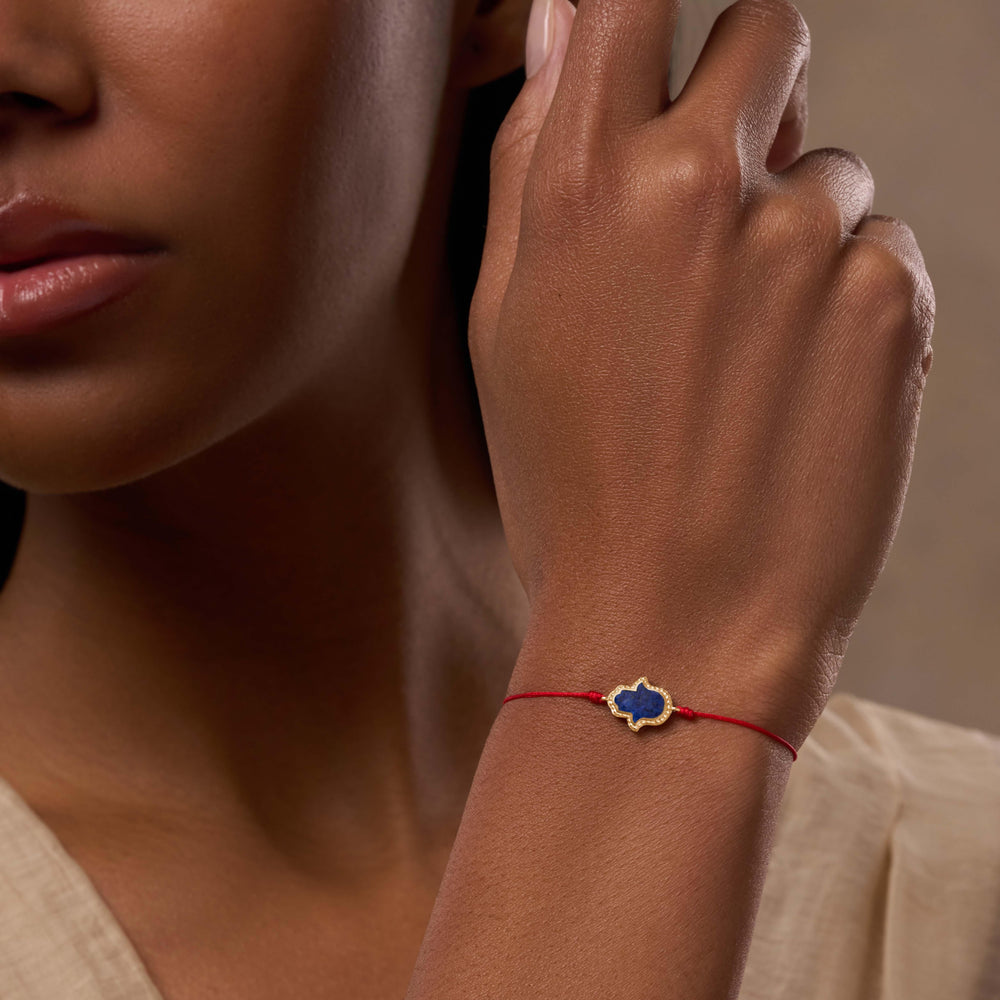 Soul’s Gratitude Hamsa Lapis Lazuli Red String Bracelet