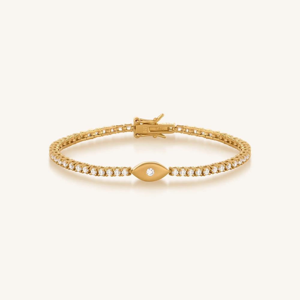 Hopeful Abundance Evil Eye Tennis Bracelet