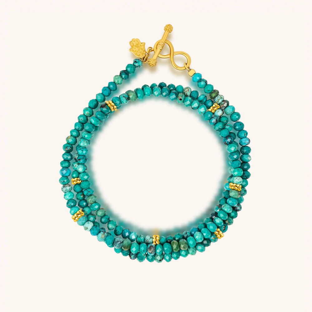 Serene Mindset Turquoise Infinity Wrap Bracelet