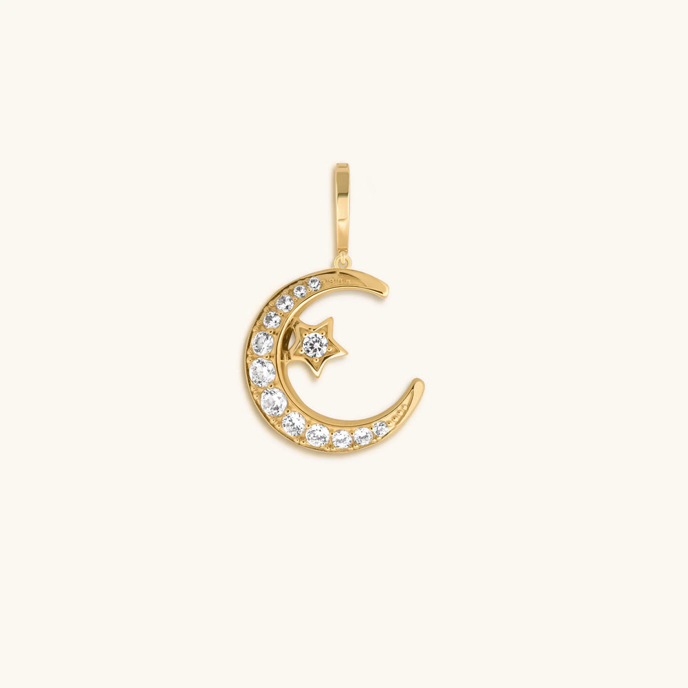 Ethereal Visions Moon & Star Gold Charm