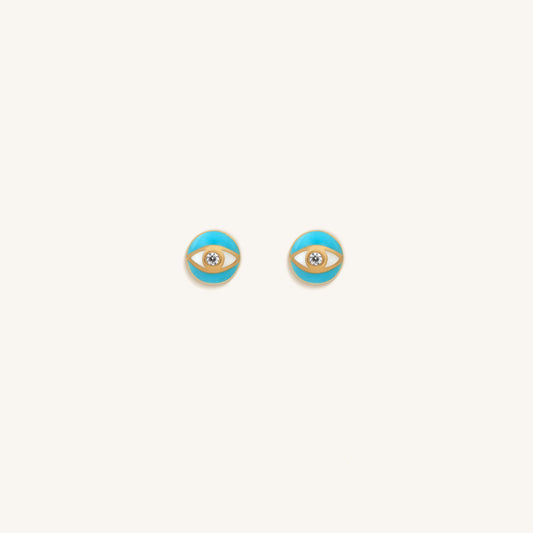 Awakened Purpose Evil Eye Diamond Earrings