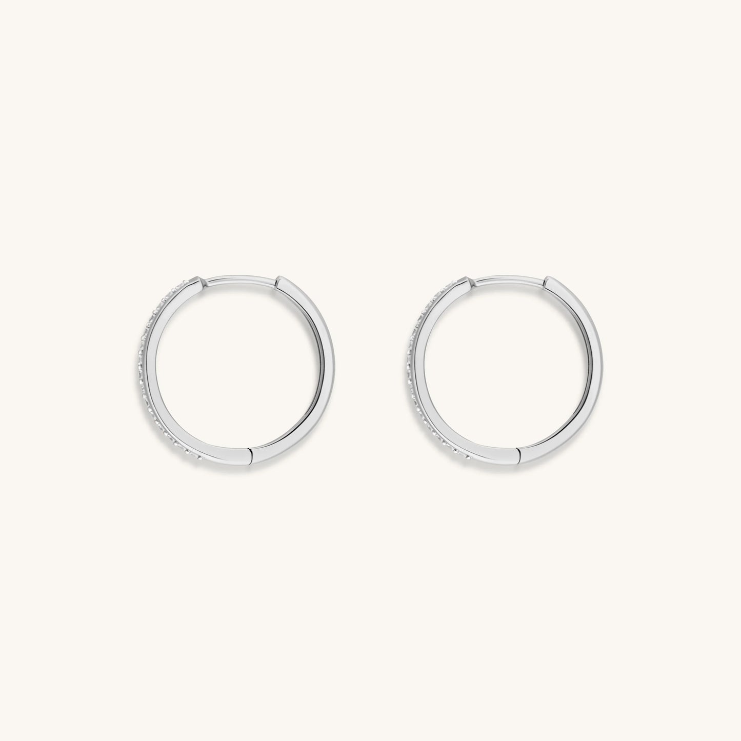 Sparkling Soul - Silver Hoop Earrings