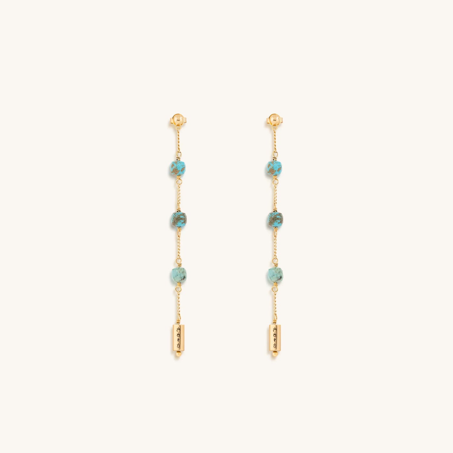 Serene Intentions - Turquoise Mantra Earrings