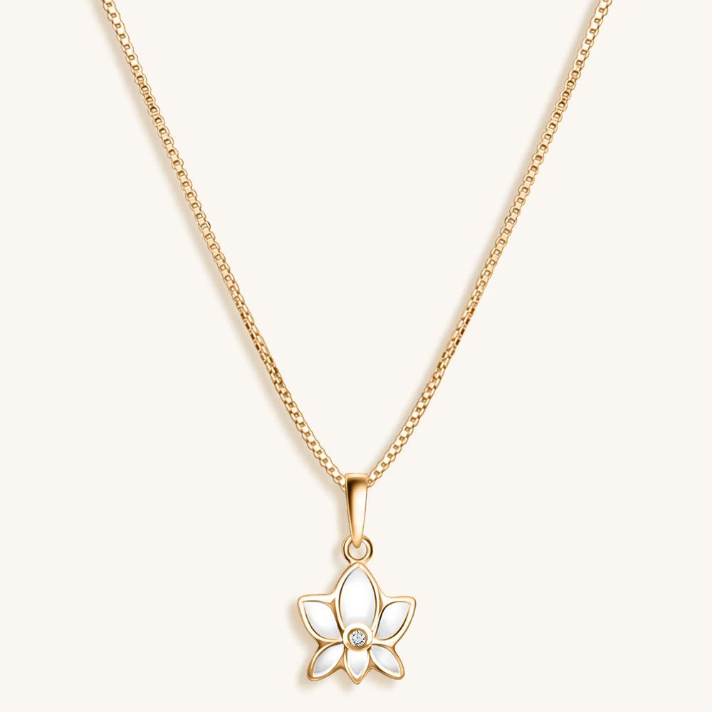 Emerging Beauty Lotus Pendant Necklace
