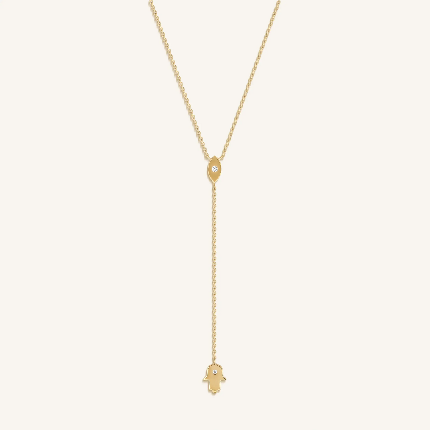 Gracious Guardian Gold Evil Eye & Hamsa Necklace