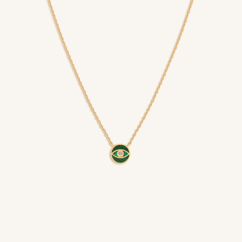 Soul’s Renewal Malachite Evil Eye Necklace
