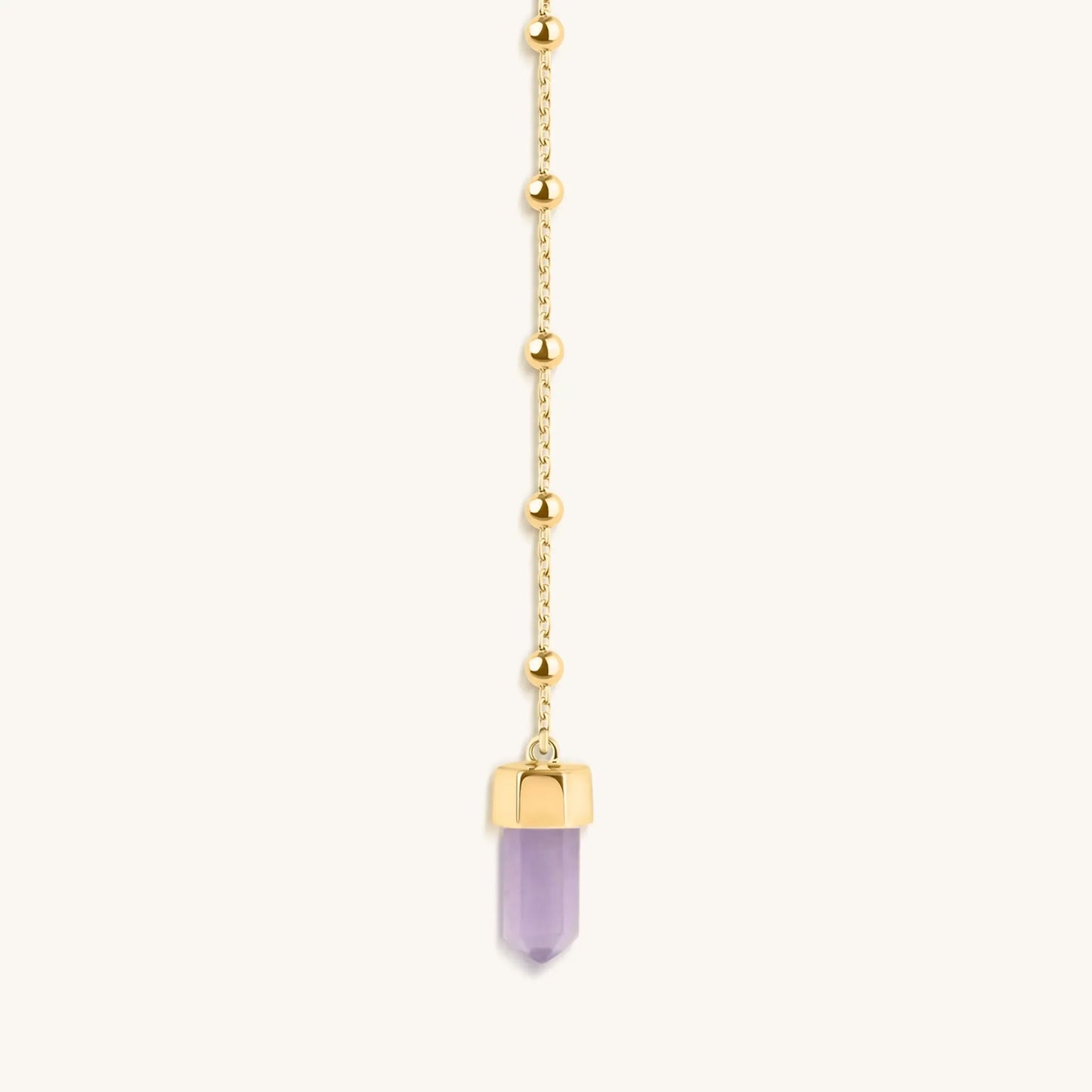 Divine Guidance - Amethyst Gold Evil Eye Necklace