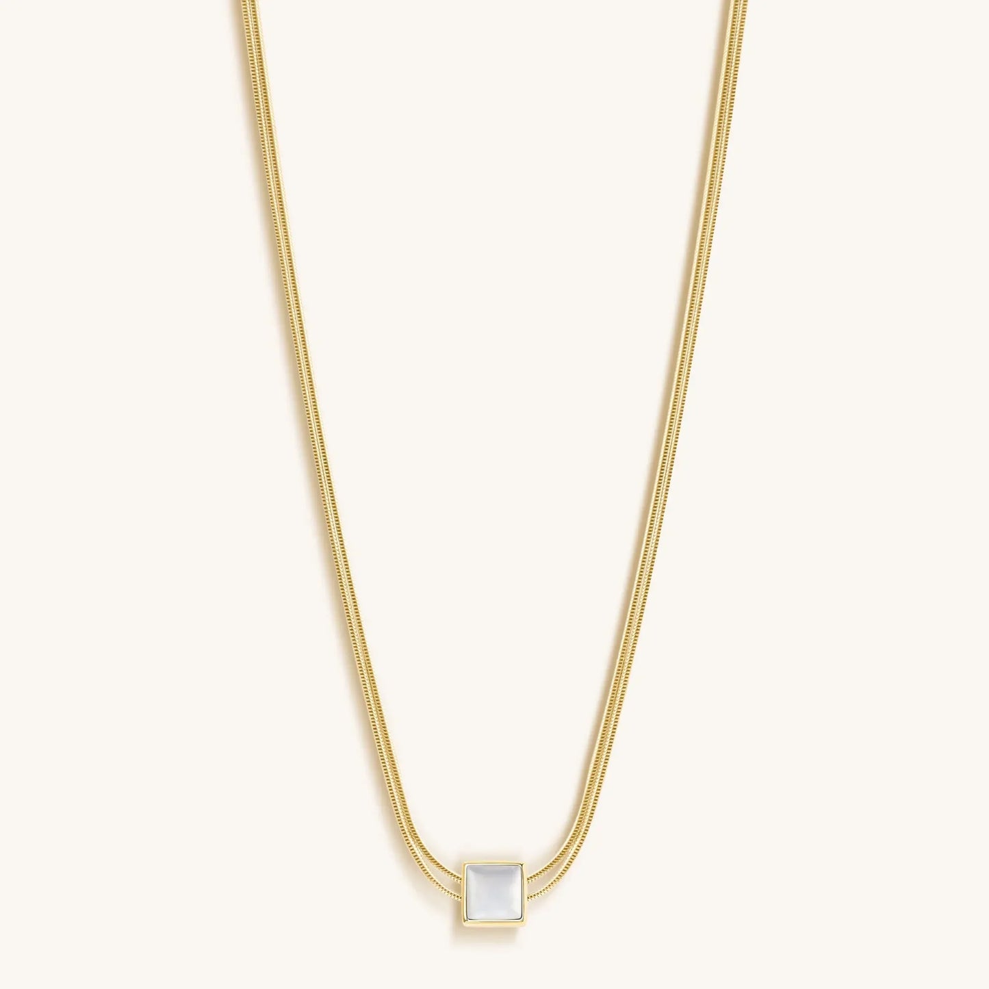 Protect & Balance - Mother of Pearl Evil Eye June Birthstone Necklace