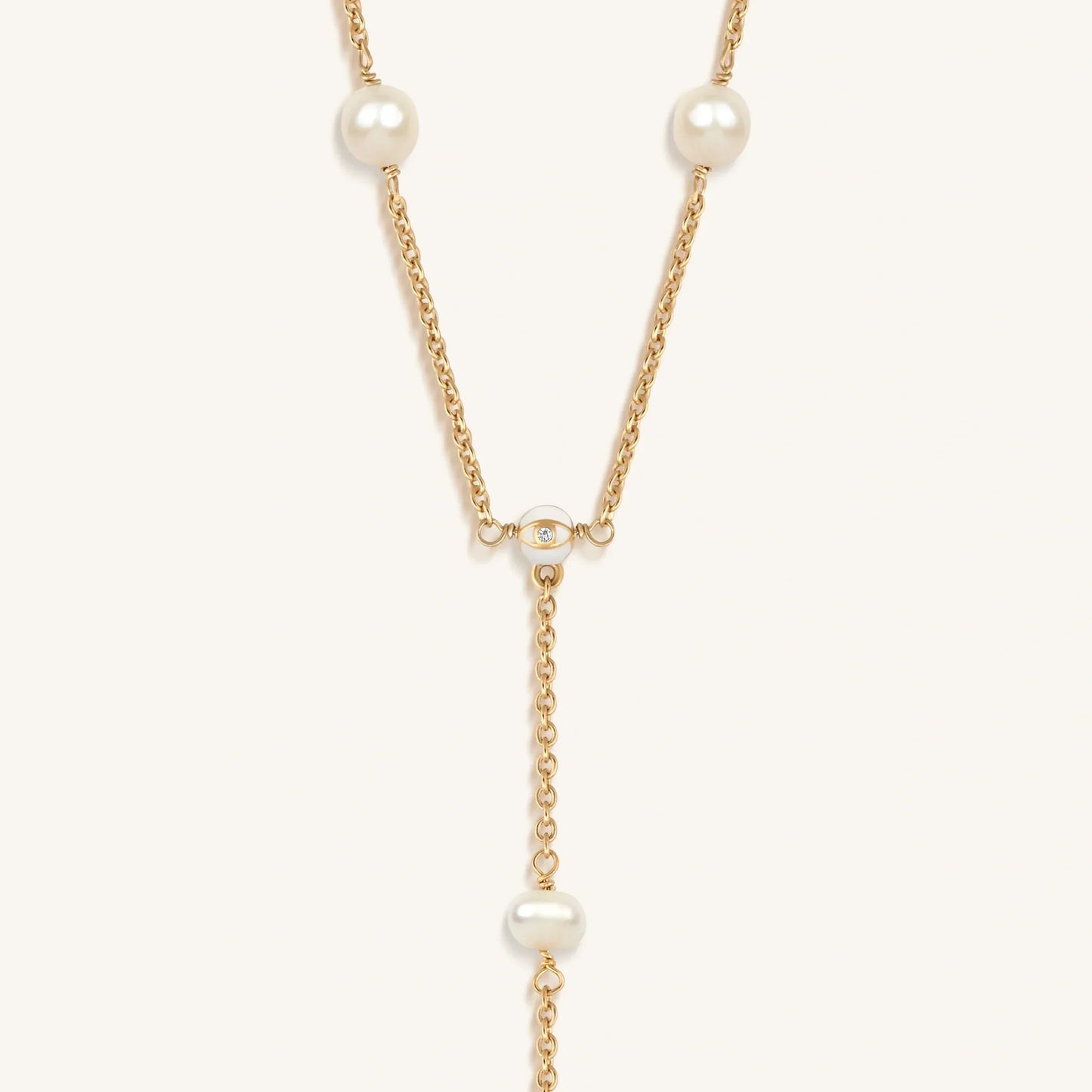 Spiritual Masterpiece Evil Eye Pearl Necklace
