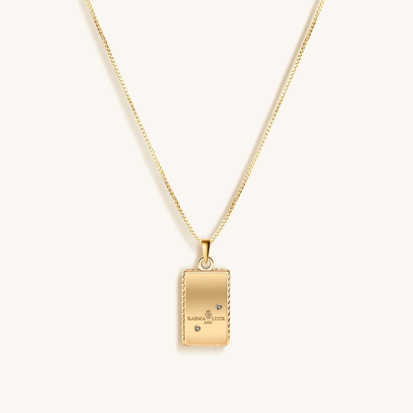 Compassionate Approach - White Enamel Pisces Card Necklace