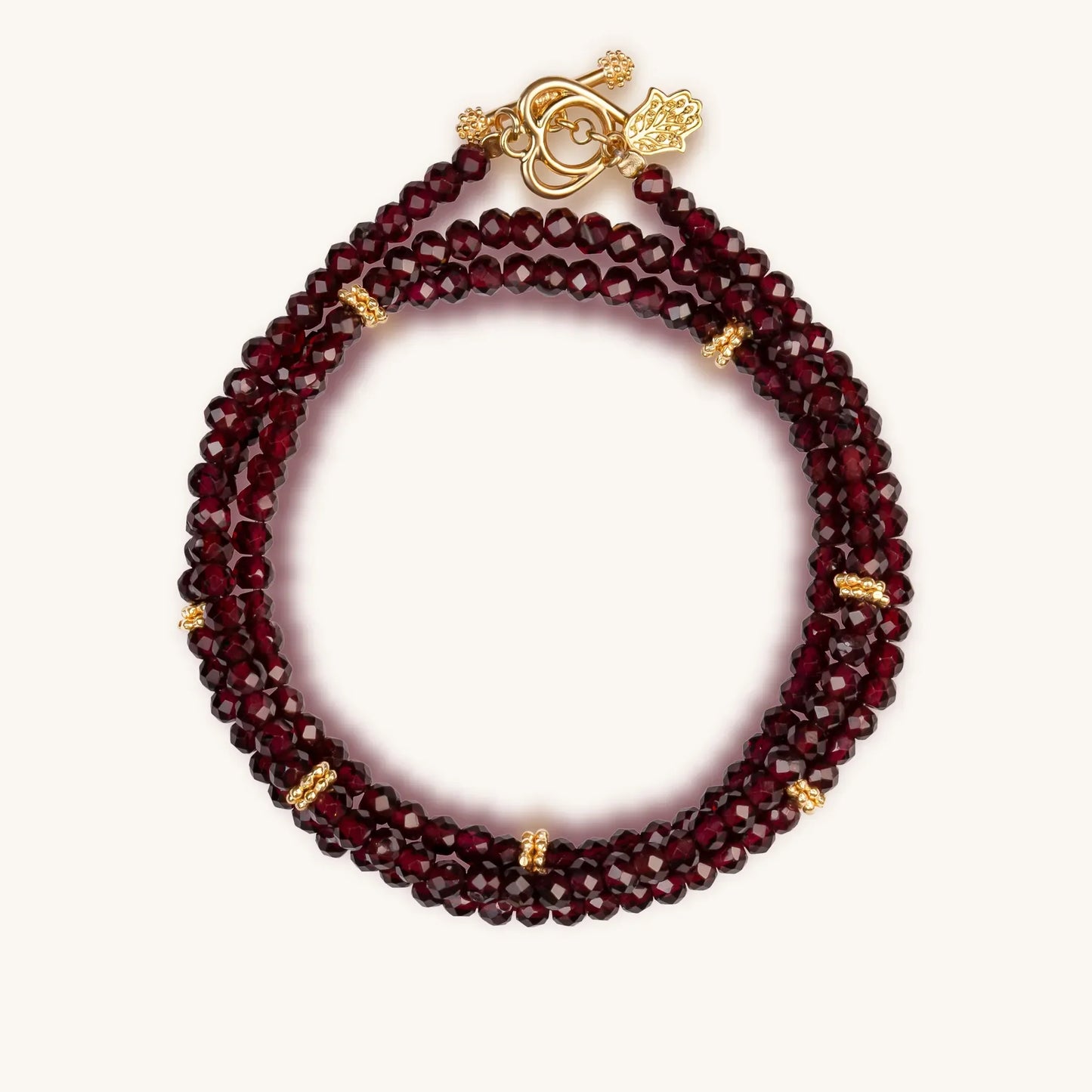 Spirit of Love Garnet Stone Wrap Bracelet