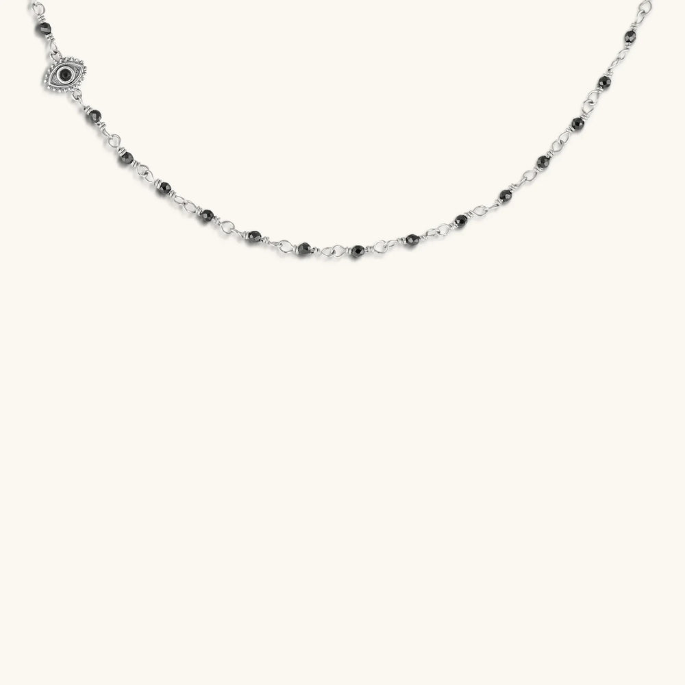 Harmony Guardian - Hematite Evil Eye Necklace
