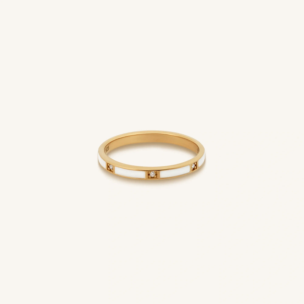 Clarified Perception Gold White Ring