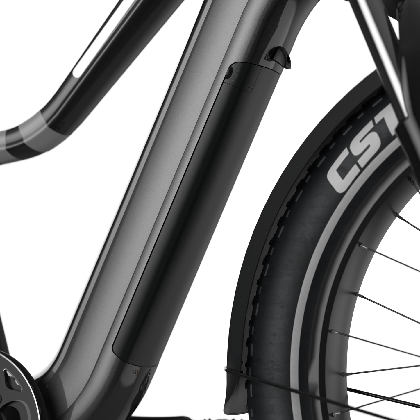 26' Step Over Electric Mountain Bike - Black
