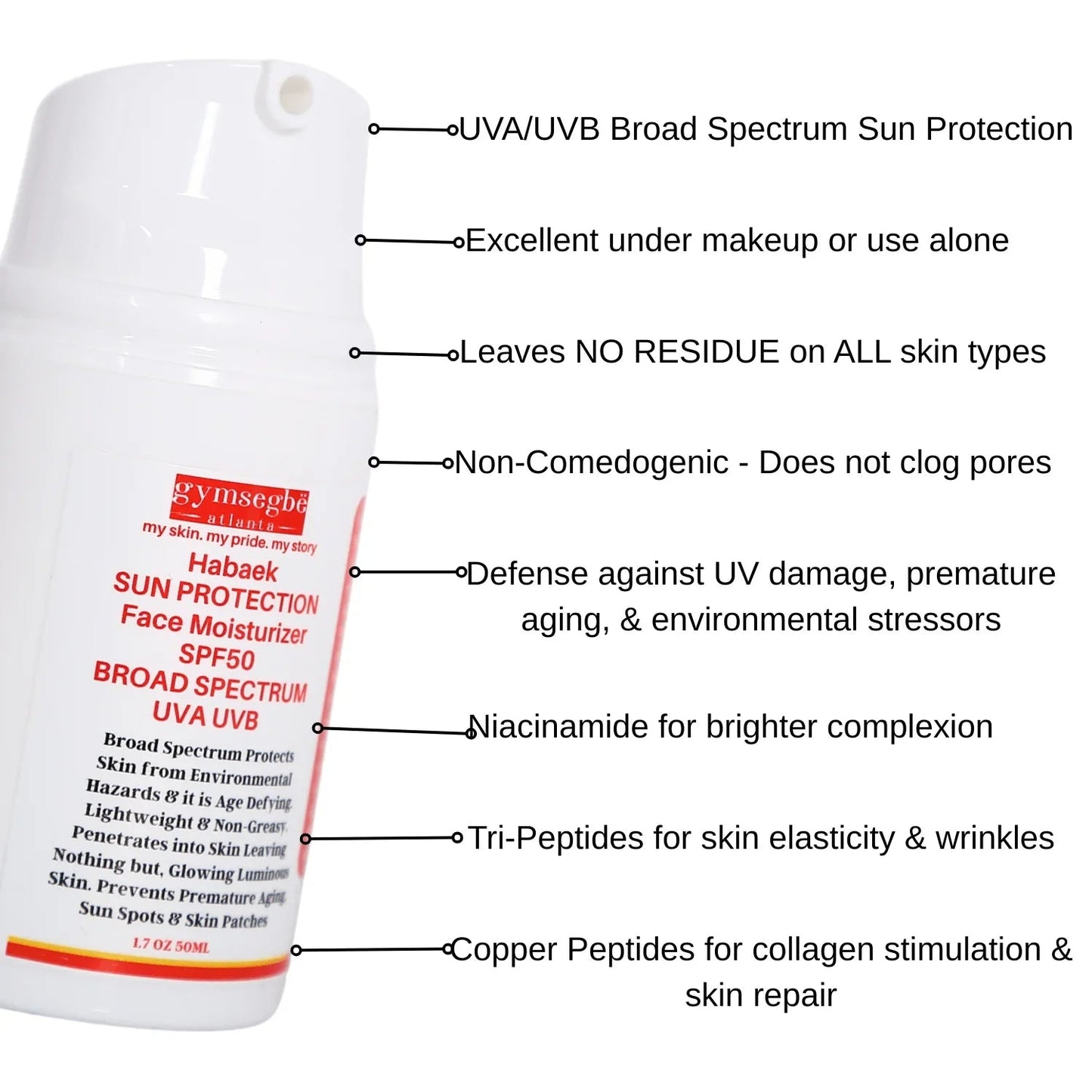 Habaek Sun Protection Face Moisturizer SPF50