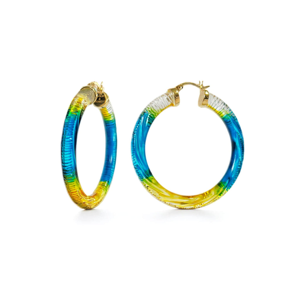 Ombre Painted INSTYLE Lucite Hoop Earrings