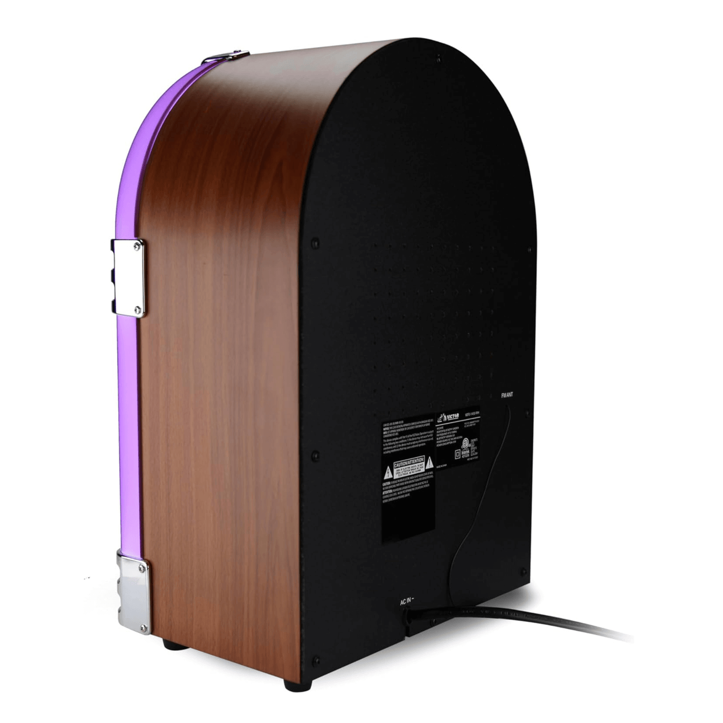 Victor Wilshire Bluetooth Jukebox with Multicolor LED Lighting and FM Radio
