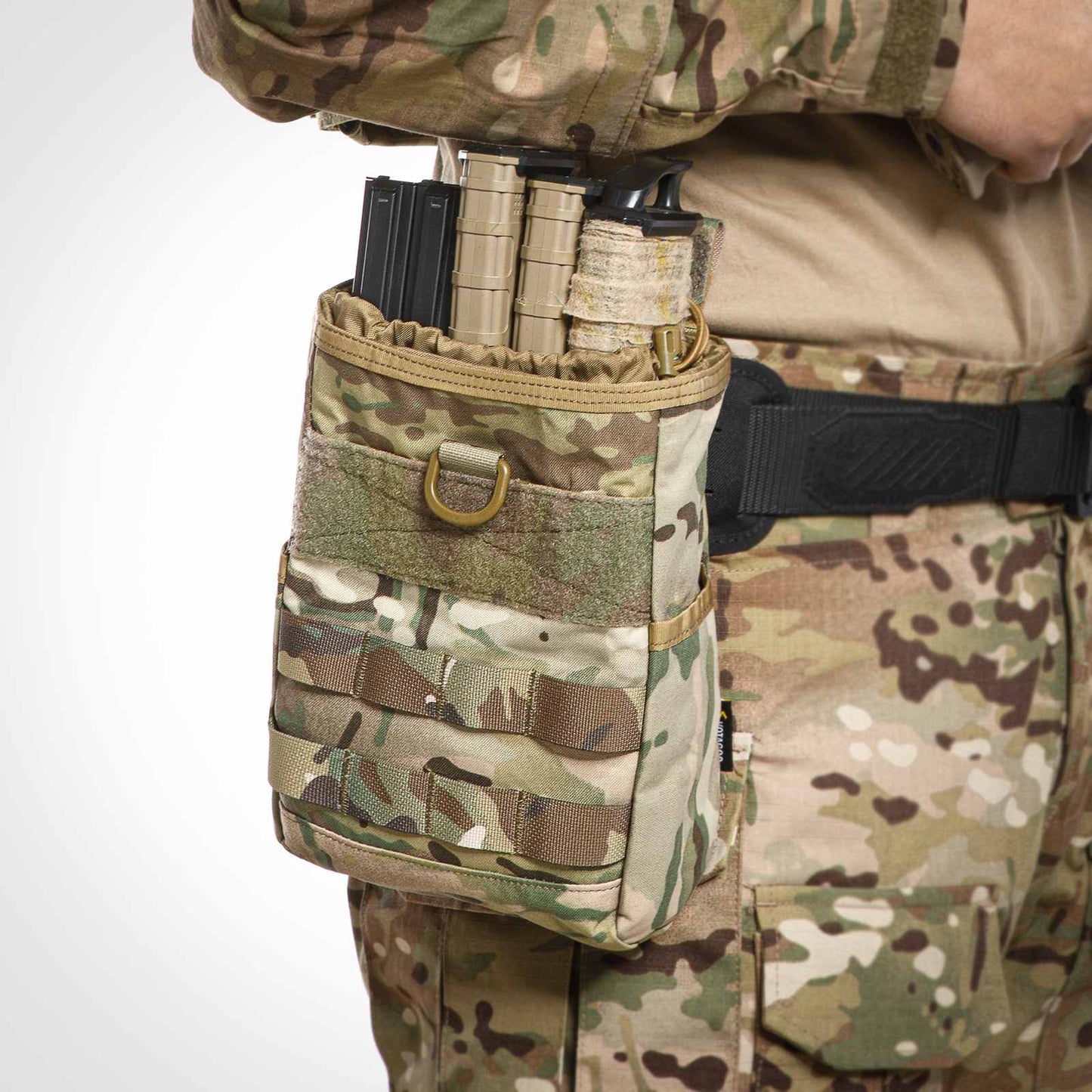 Tactical Dump Pouch Molle Storage Bag Tactical Waist Bag, Drawstring Folding Magazine Dump Bag