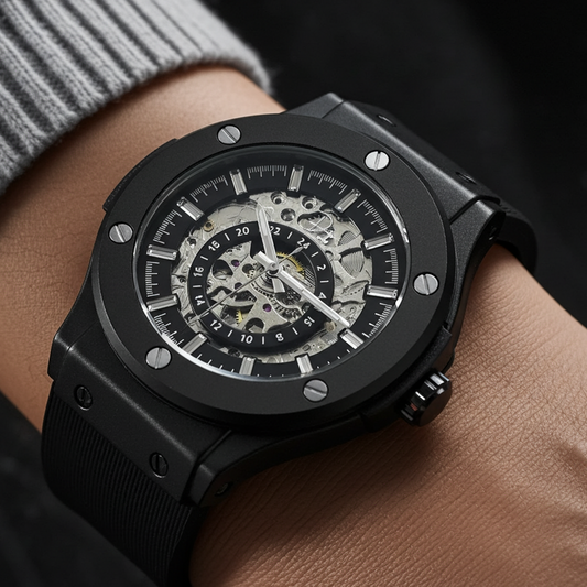 Dapr Watches – "The Jackson" Skeleton Automatic Watch with See-Through Movement