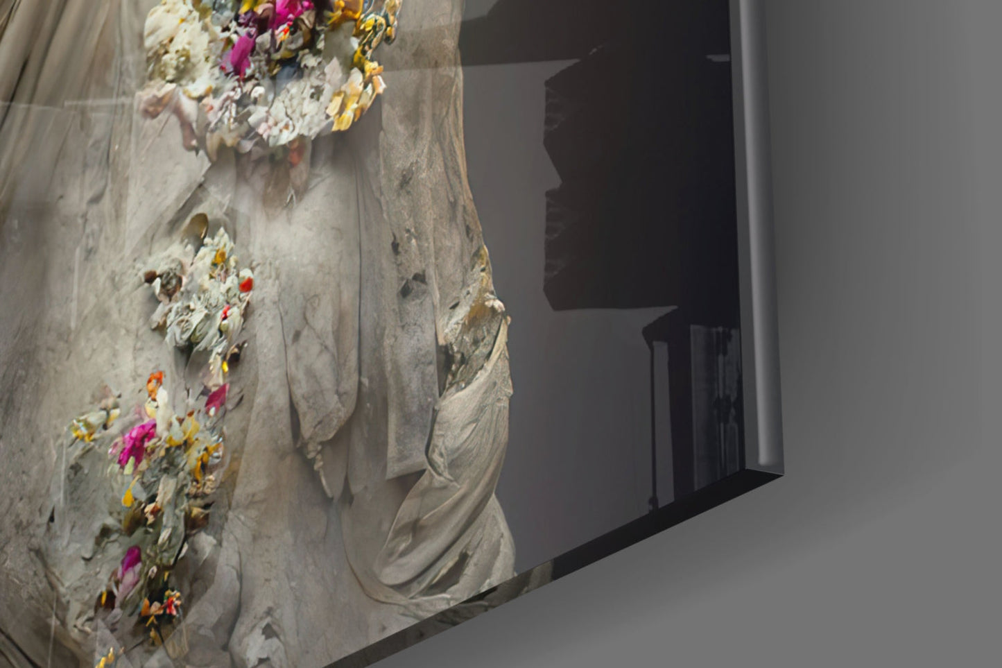 Abandoned Statue Glass Wall Art || Designer Collection