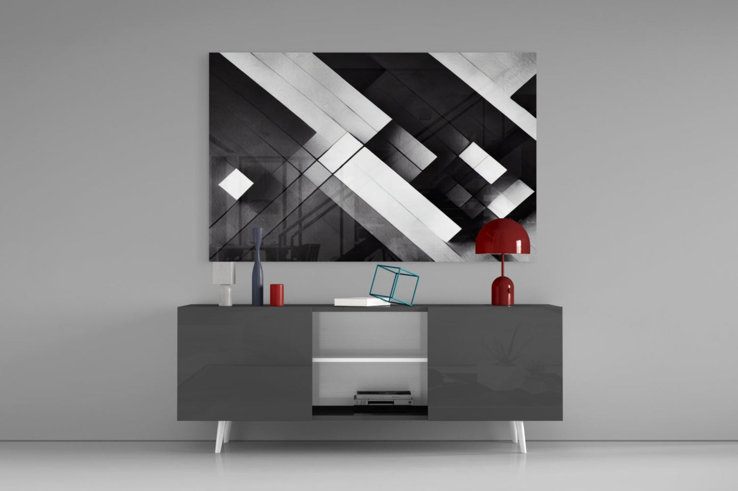 Cubic Glass Wall Art || Designers Collection