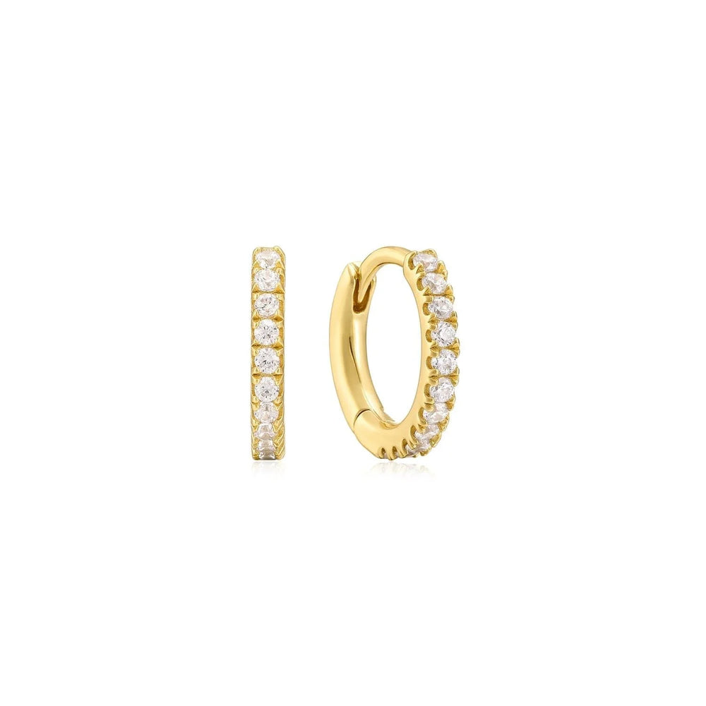 Micro CZ Huggie Hoop Earrings