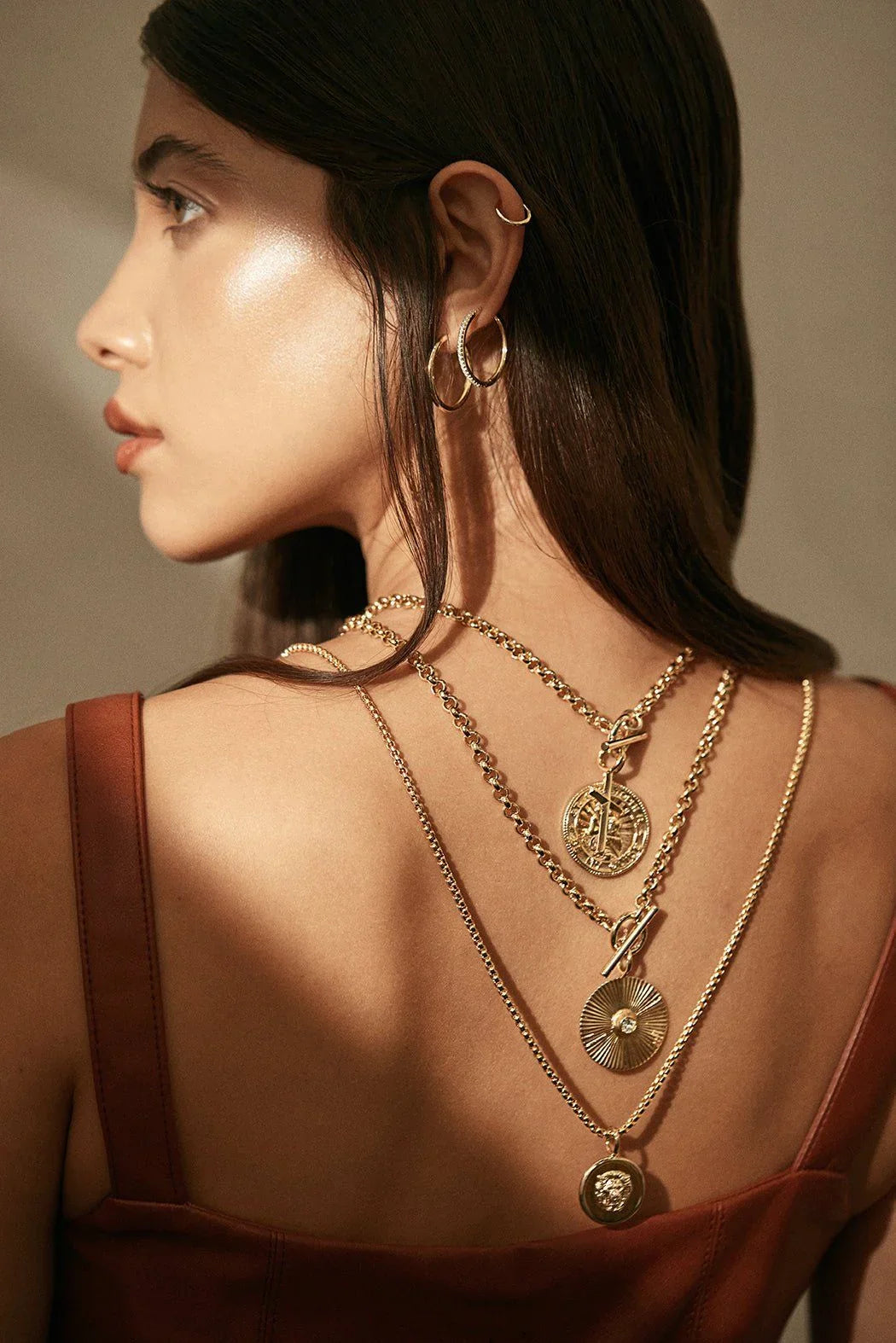 Micro Royal Toggle & Ocean Pendant Necklace