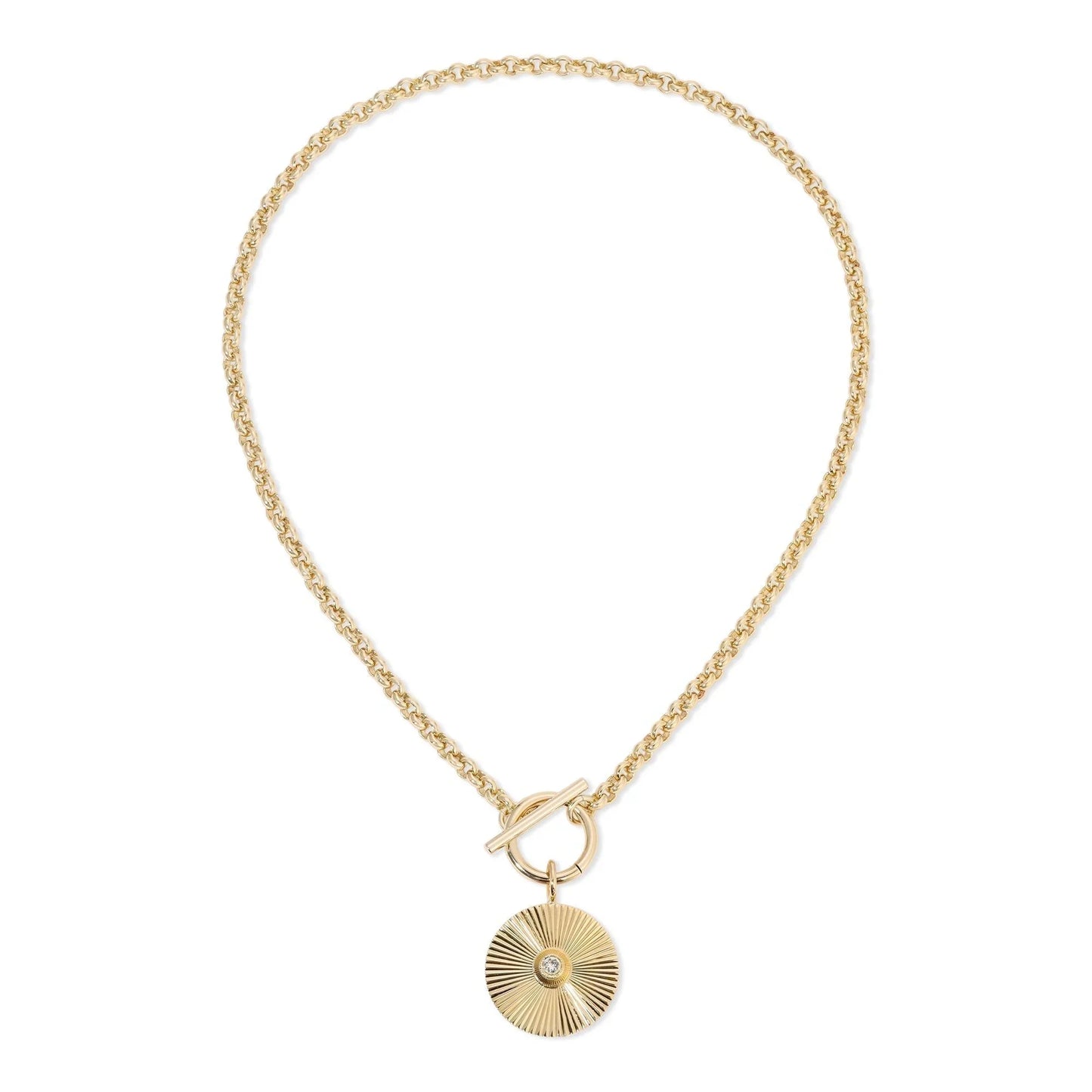 Micro Royal Toggle & Ocean Pendant Necklace