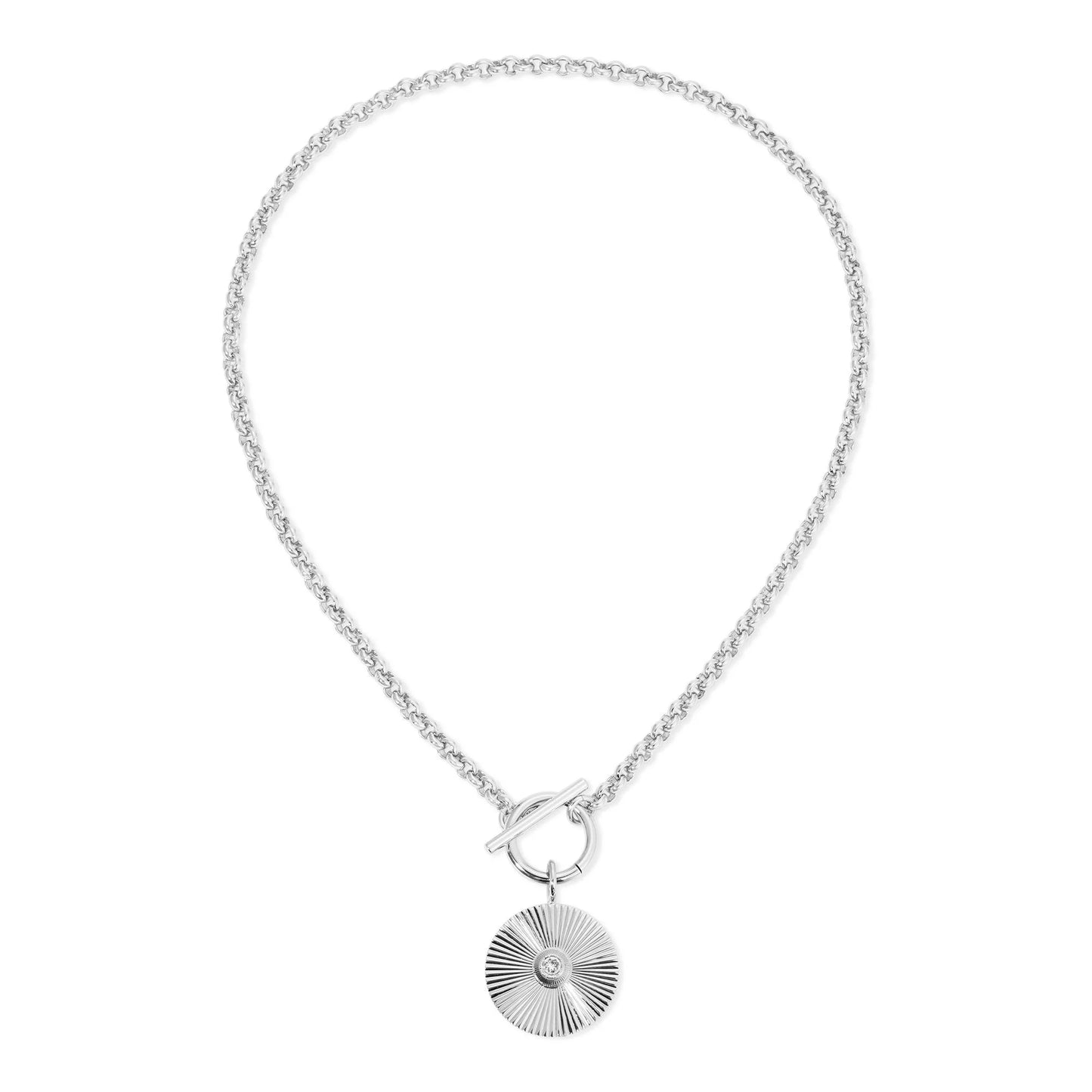 Micro Royal Toggle & Ocean Pendant Necklace