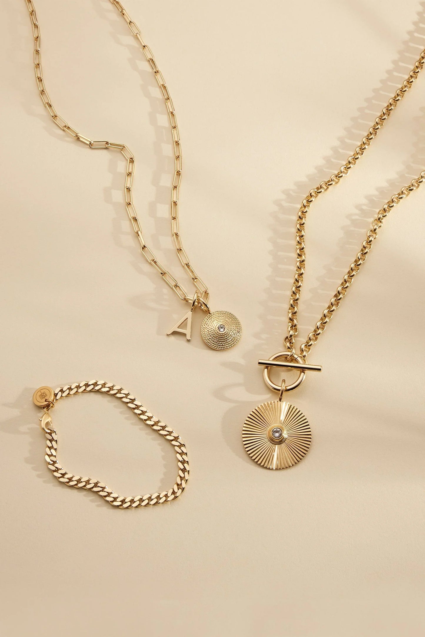 Micro Royal Toggle & Ocean Pendant Necklace
