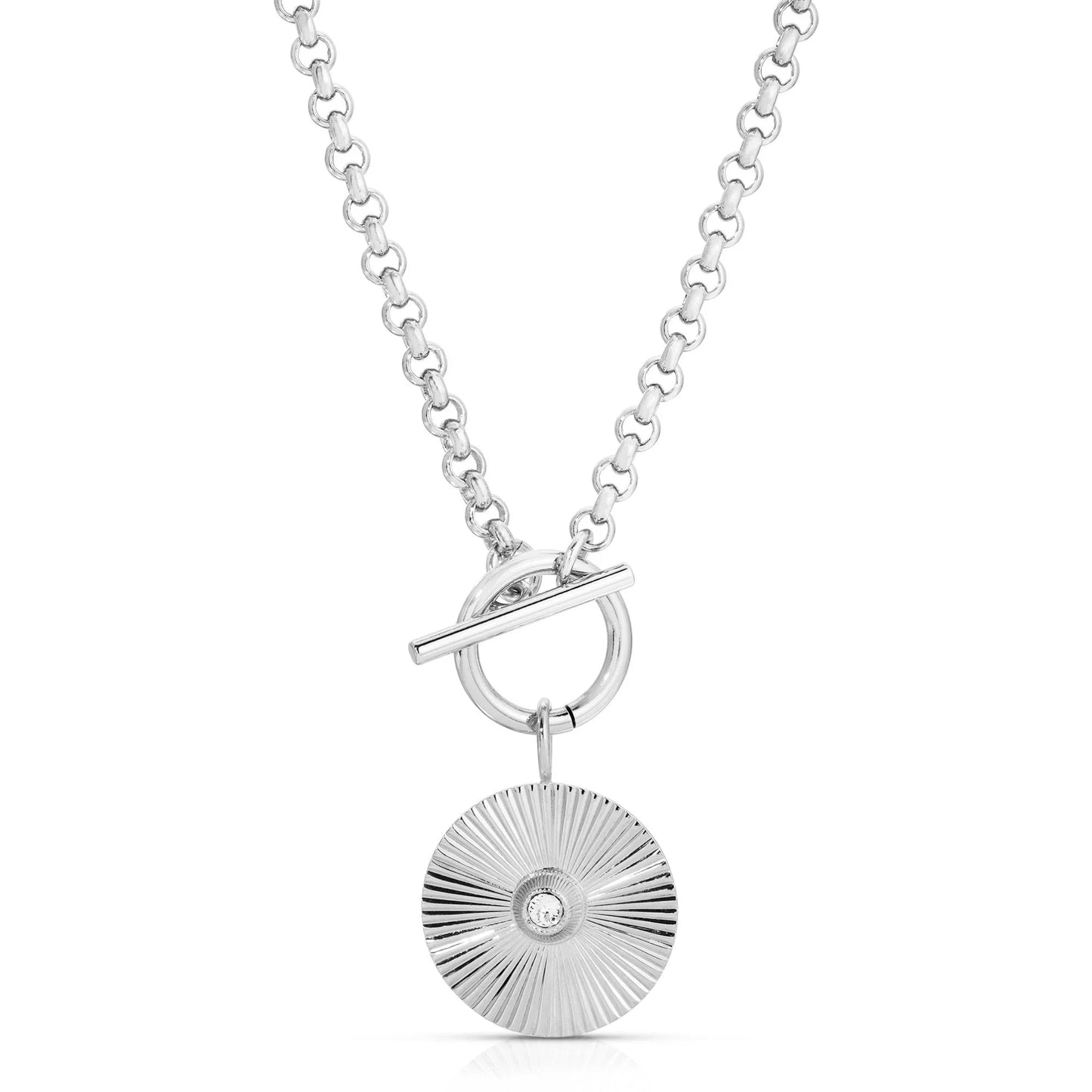 Micro Royal Toggle & Ocean Pendant Necklace