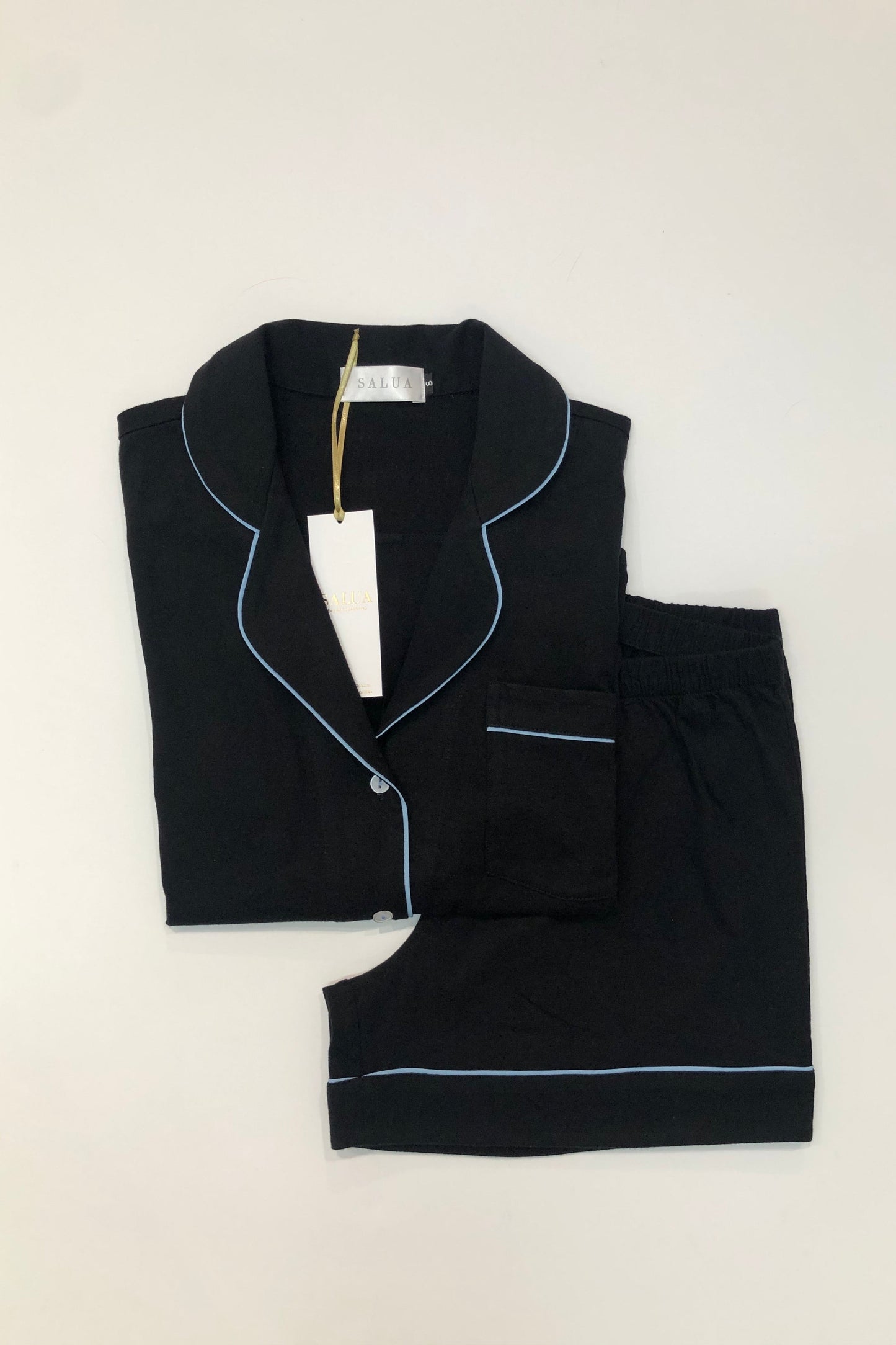 Classic Luxury Shorties Pajamas in Brushed Pima Cotton
