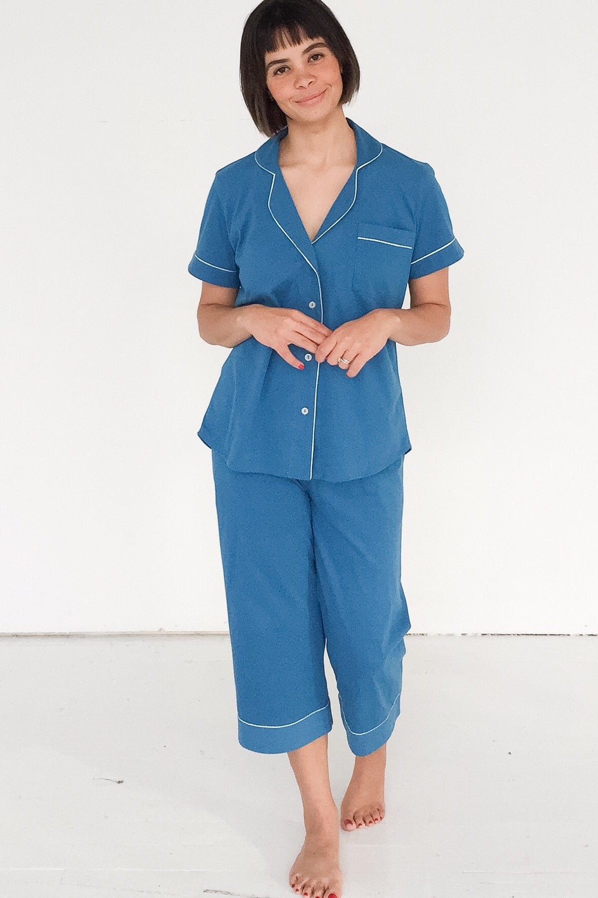 Classic Capri Pajamas – Brushed Pima Cotton