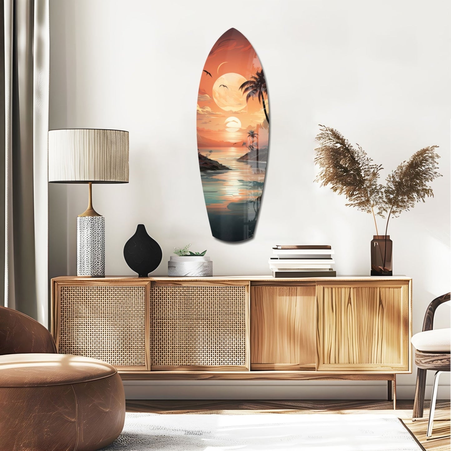 Sunset Dreams in the Ocean Glass Wall Art