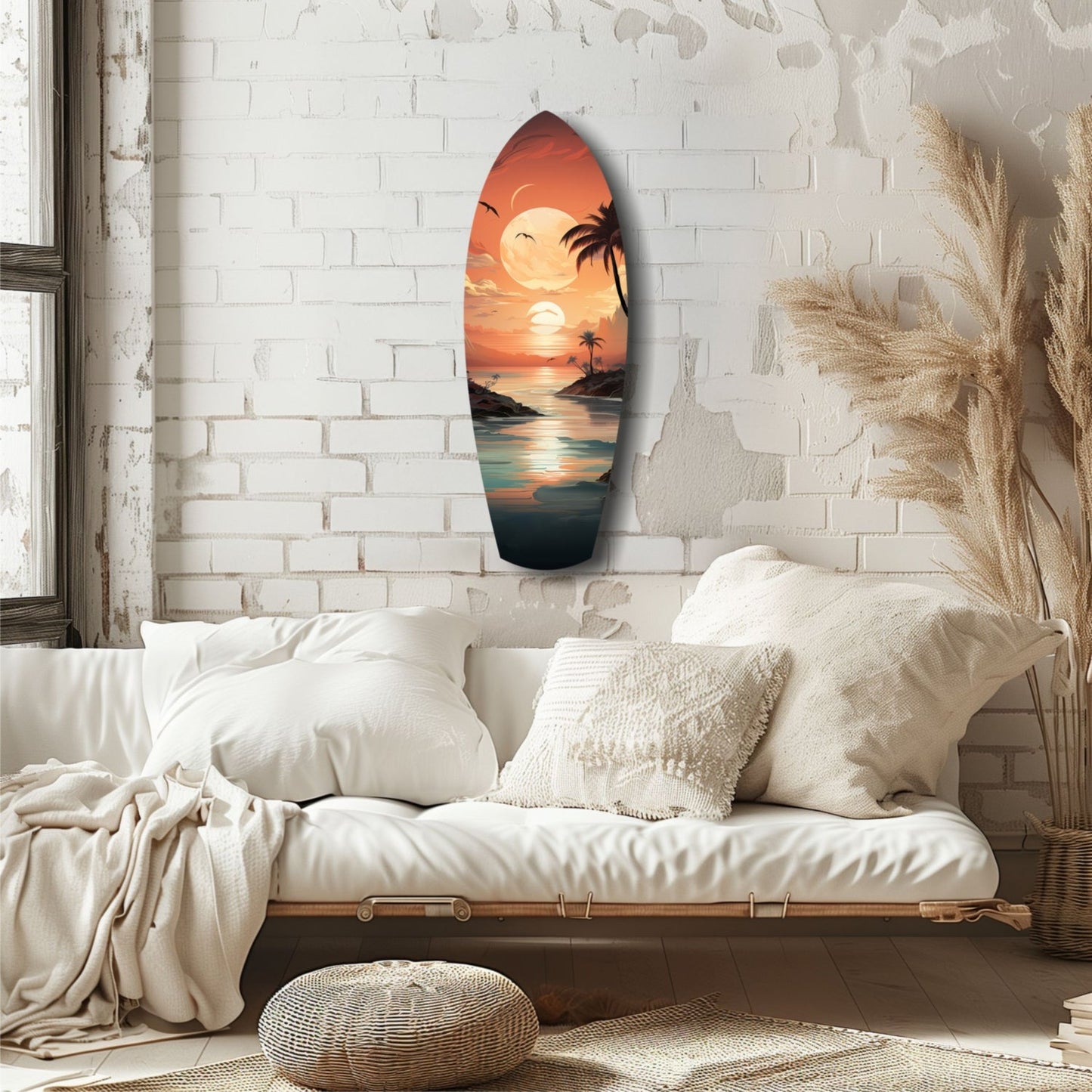 Sunset Dreams in the Ocean Glass Wall Art