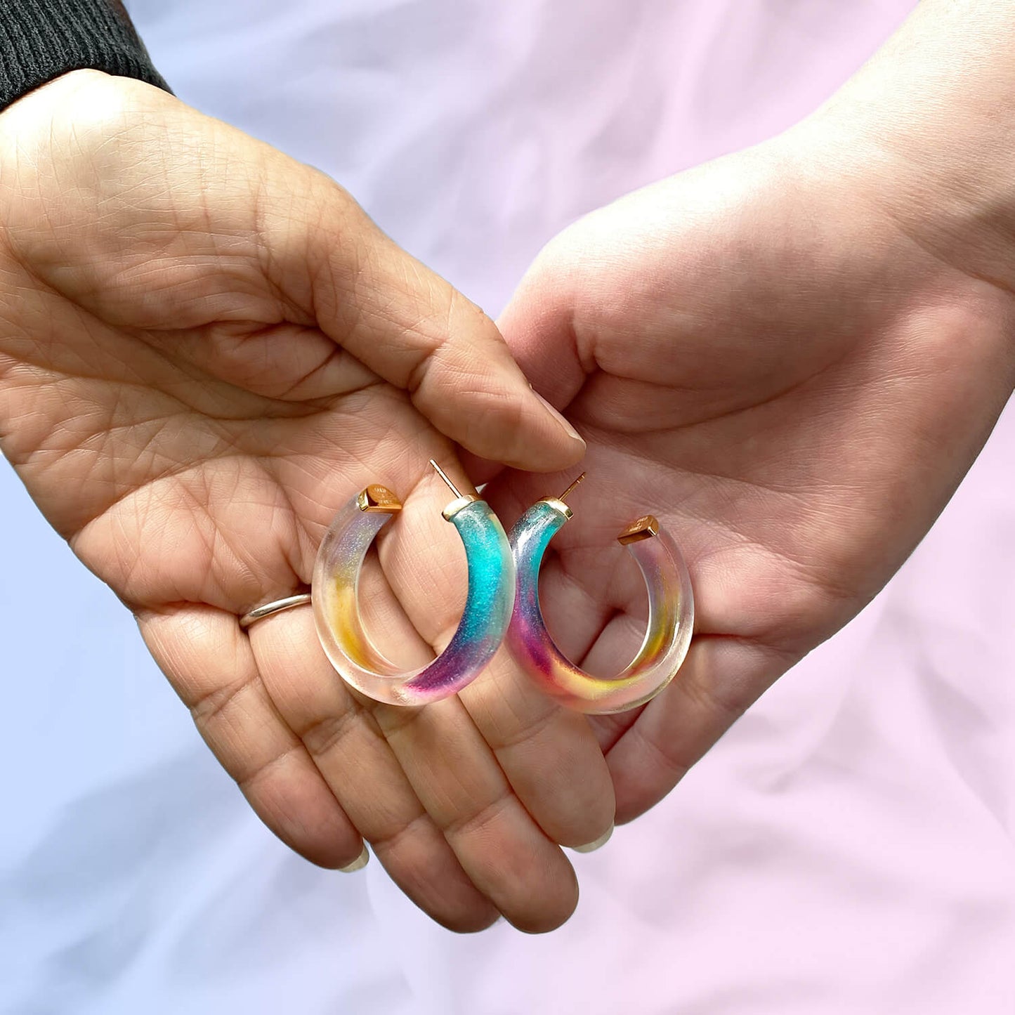 Mermaid Lucite Hoops