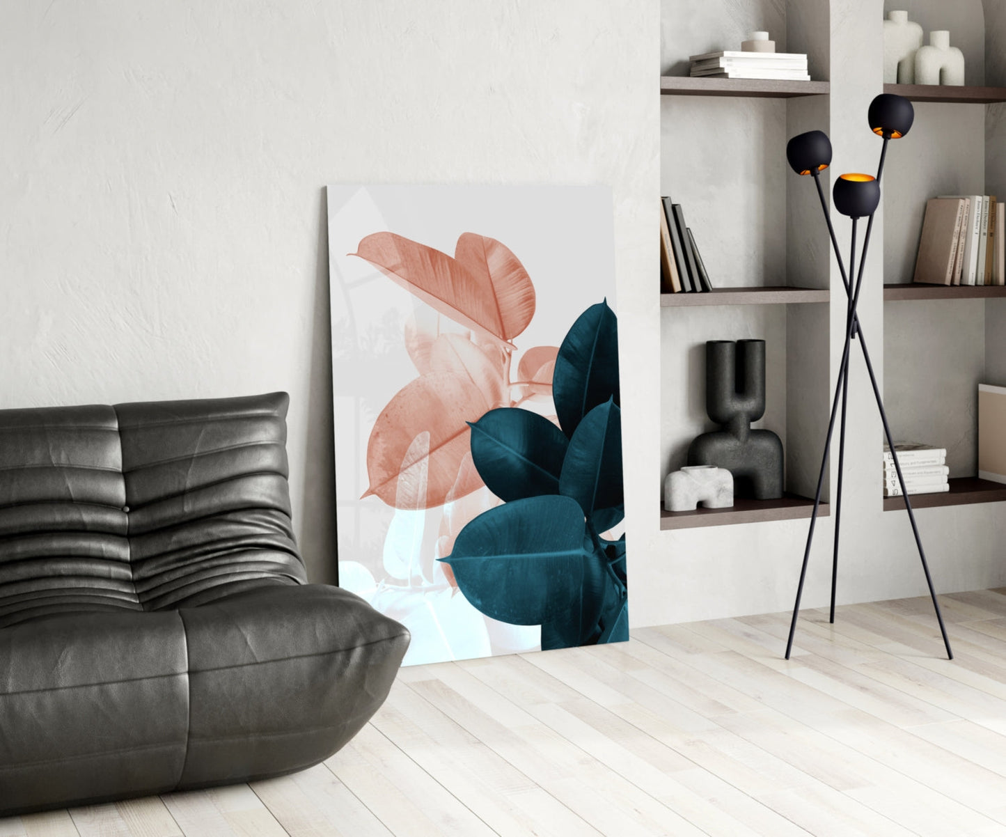 Leaves Glass Wall Art