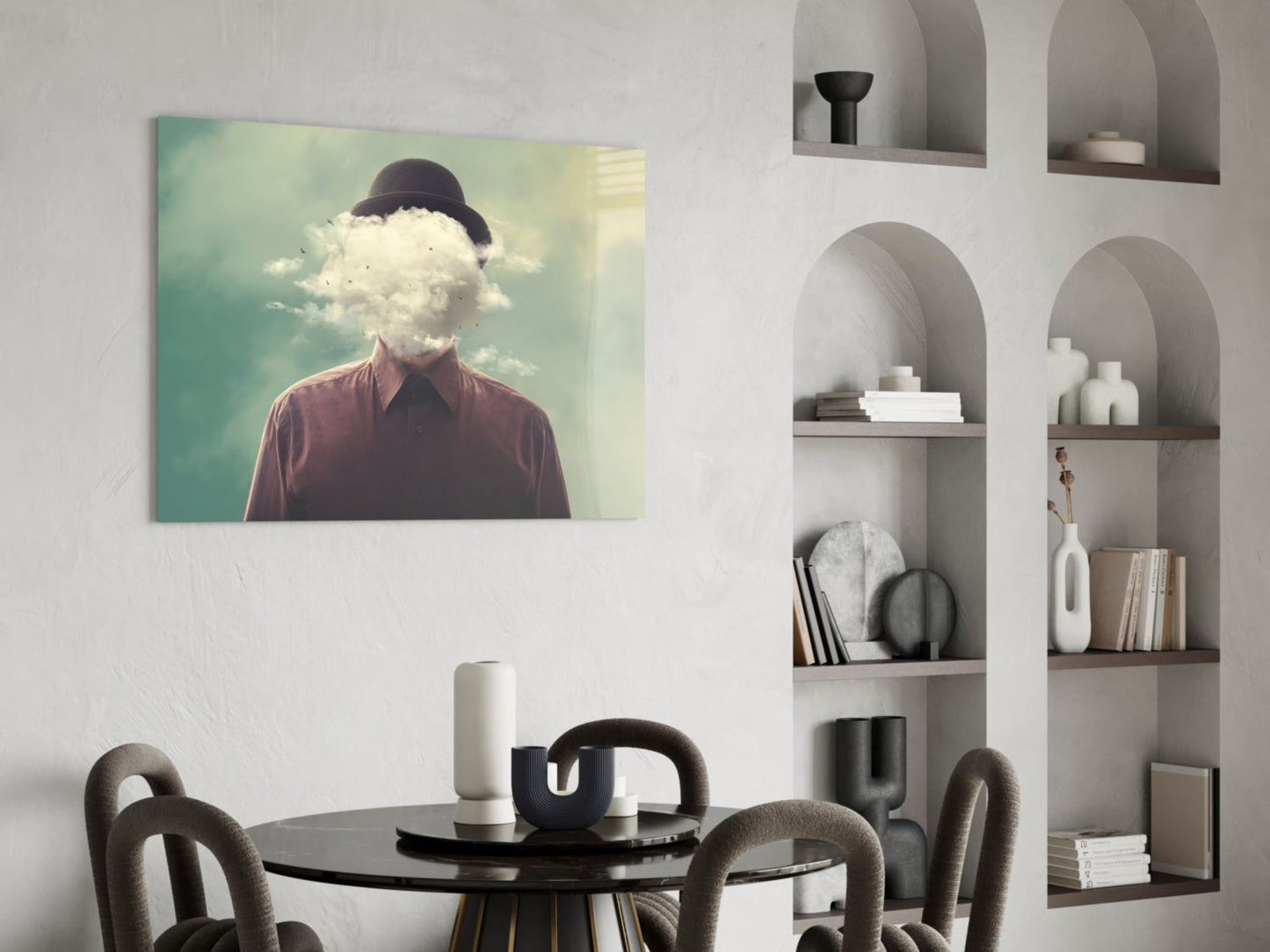 Cloud Man Glass Wall Art
