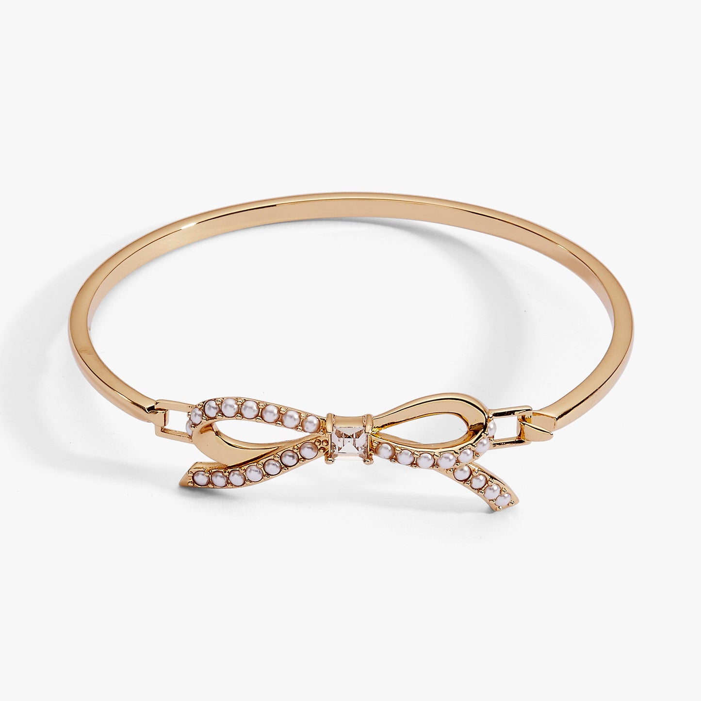 Bow Pearl Coquette Tension Bangle
