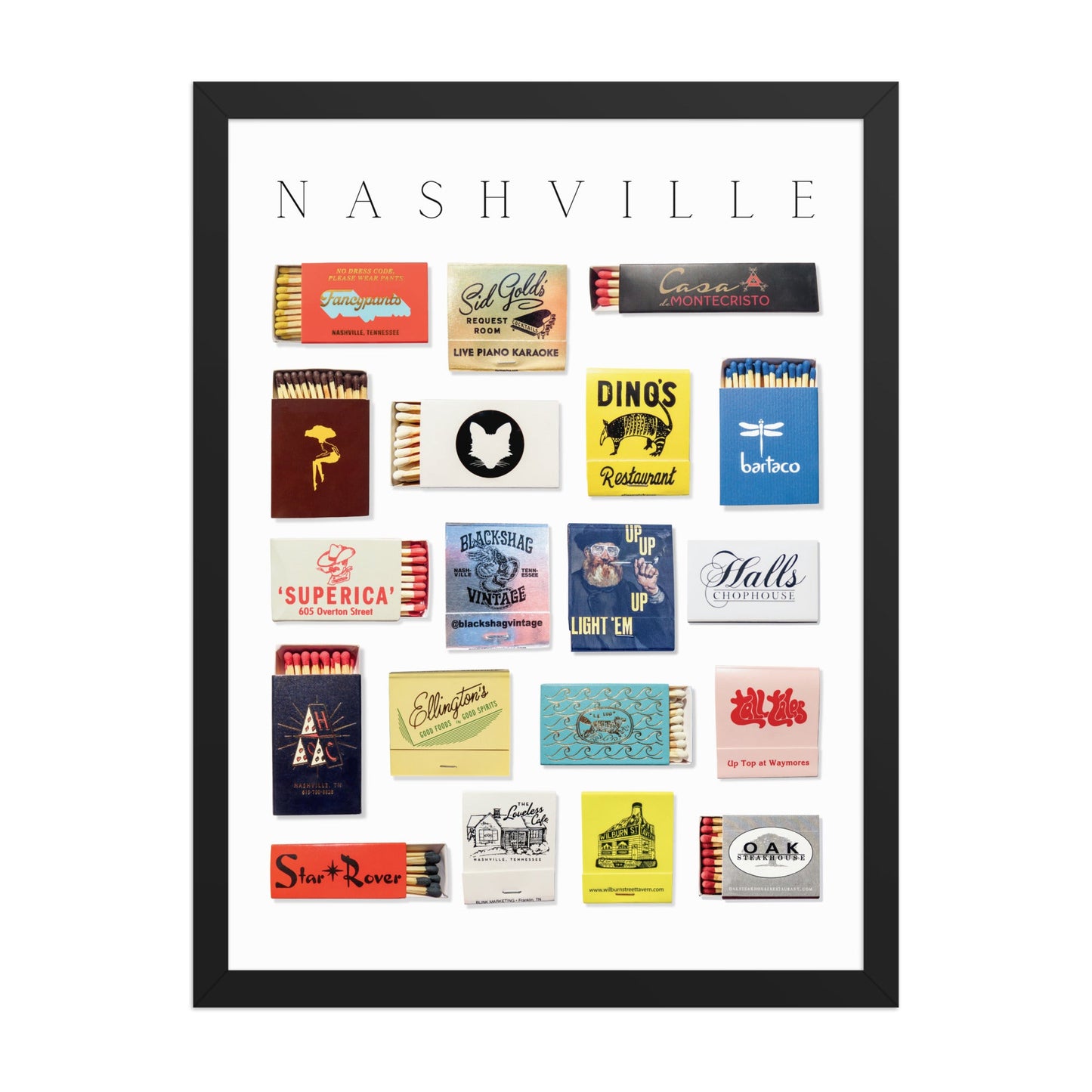 Nashville Matchbox Print