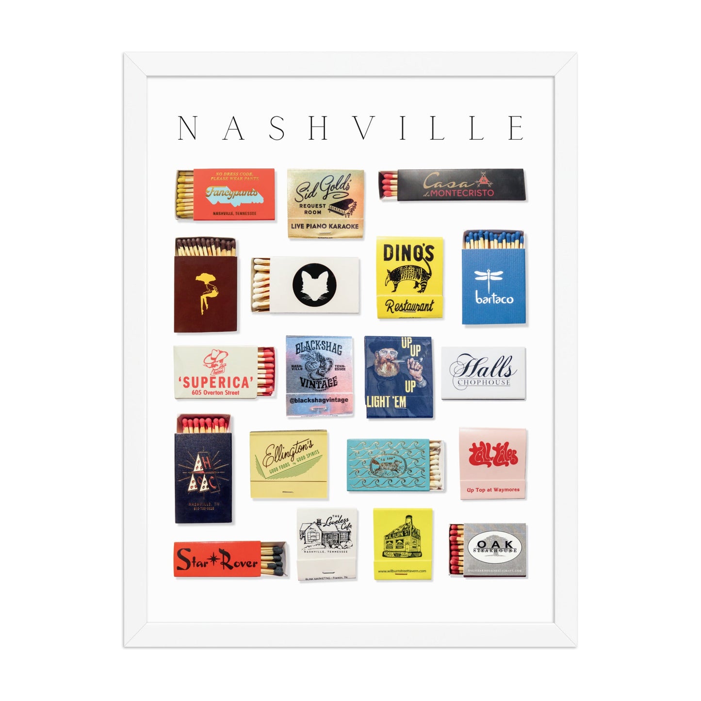 Nashville Matchbox Print