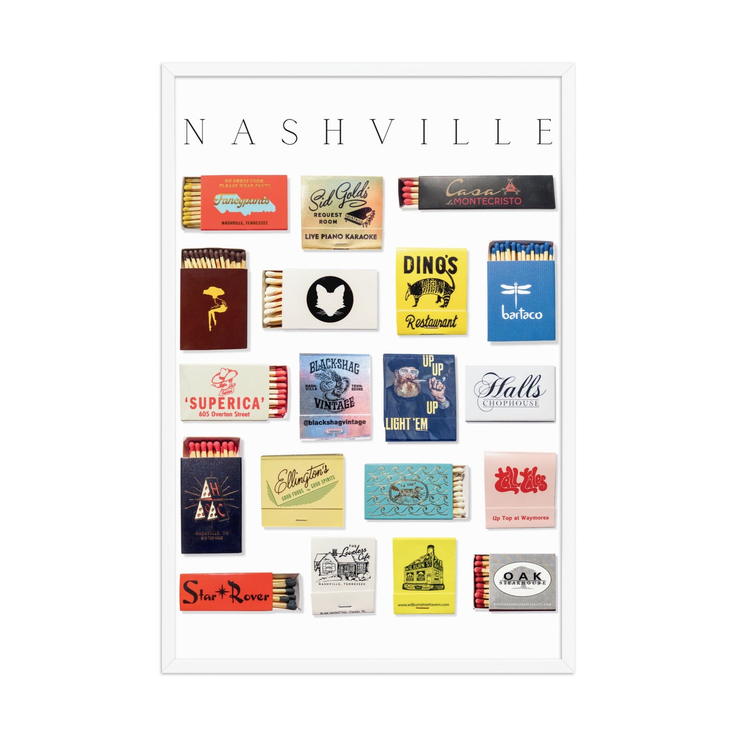 Nashville Matchbox Print