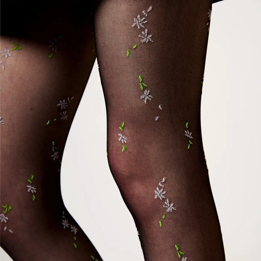 Pretty Flowers Sheer Tights