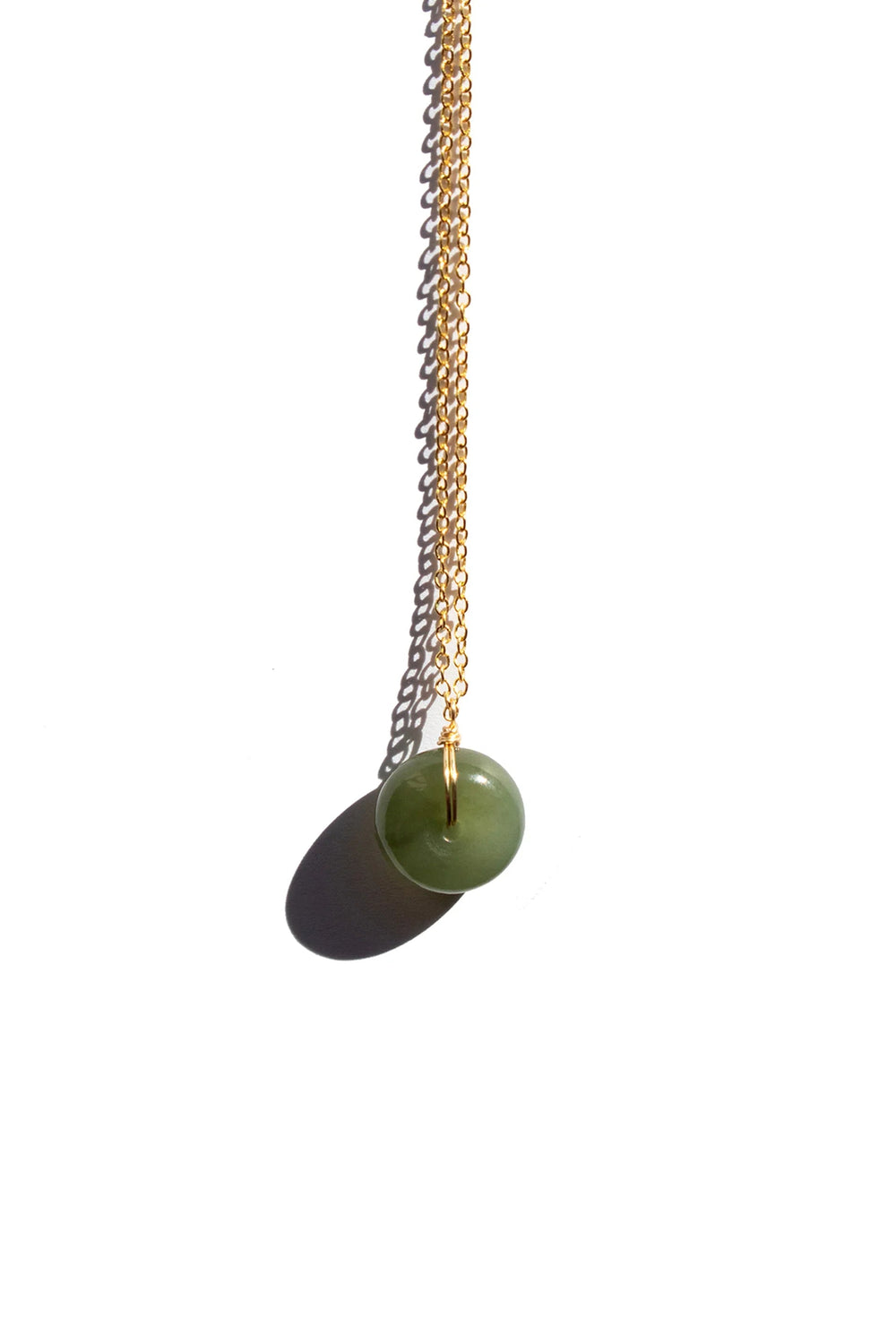 Coin — Green Jade Hollow Necklace