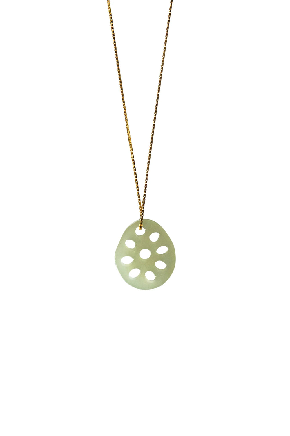 Lotus Root Jade Pendant Necklace