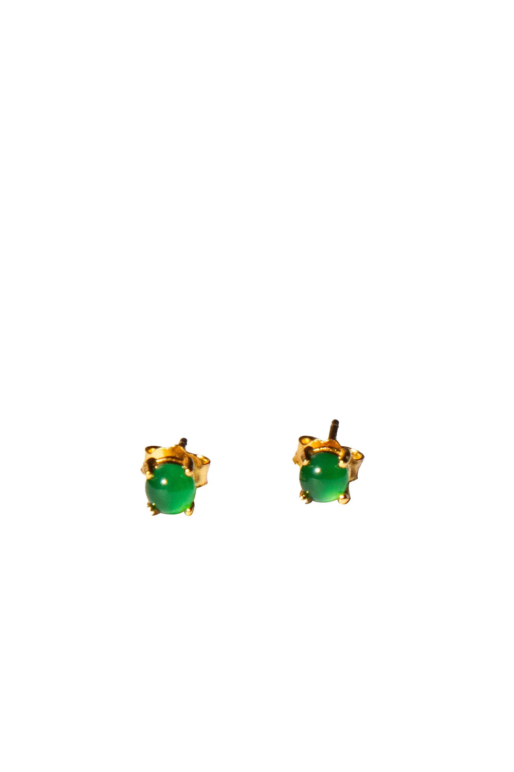 seree Atelier | Remi — Imperial Green Jade Stud Earrings