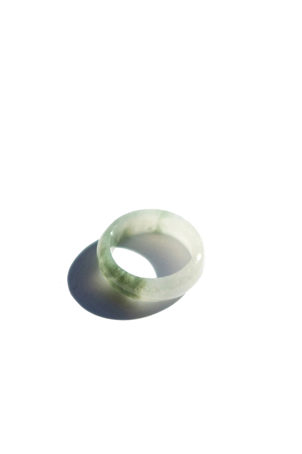 Koi — Mottled Green Jade Ring