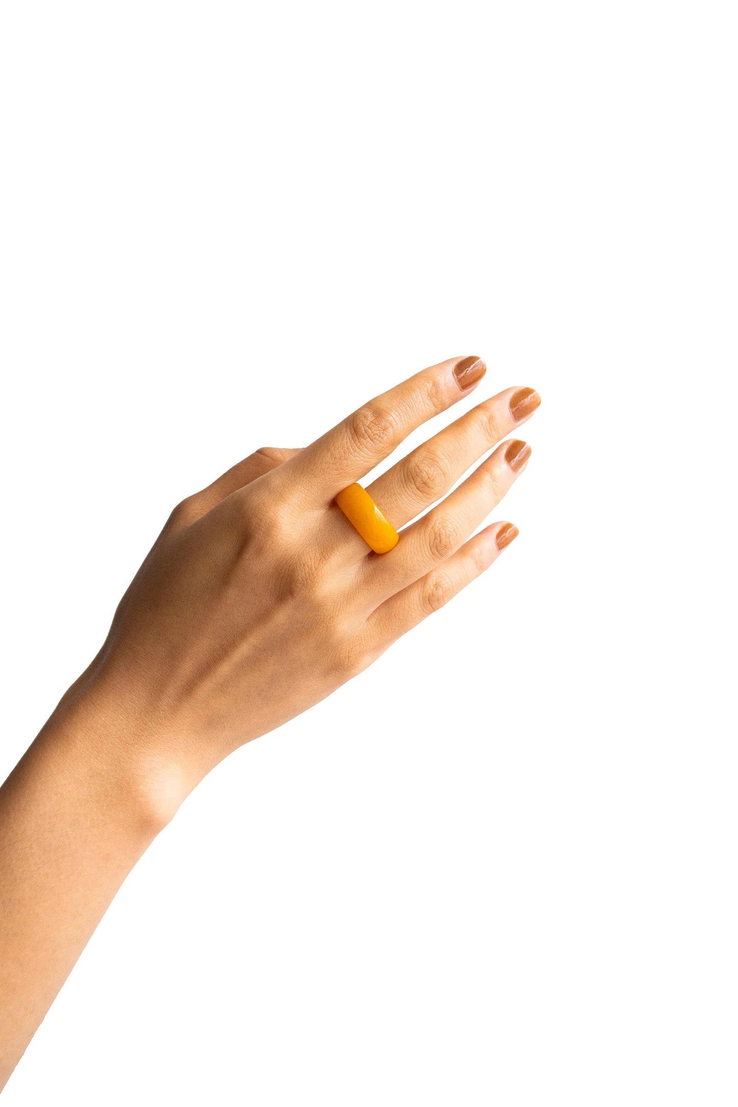 Mandarin โ Orange Jade Stone Ring